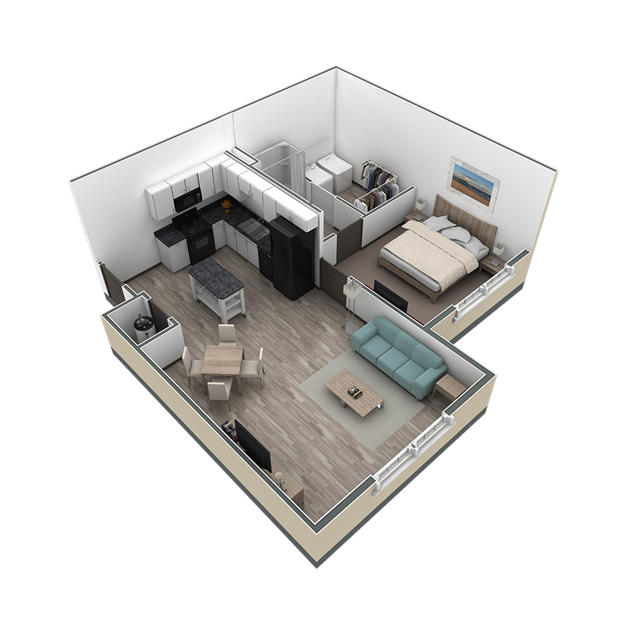 1 BR Retreat Overlook floor plan