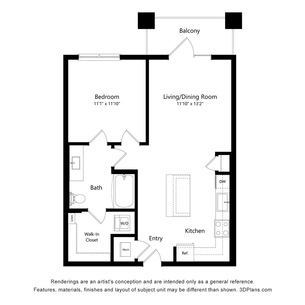 A1-A floor plan