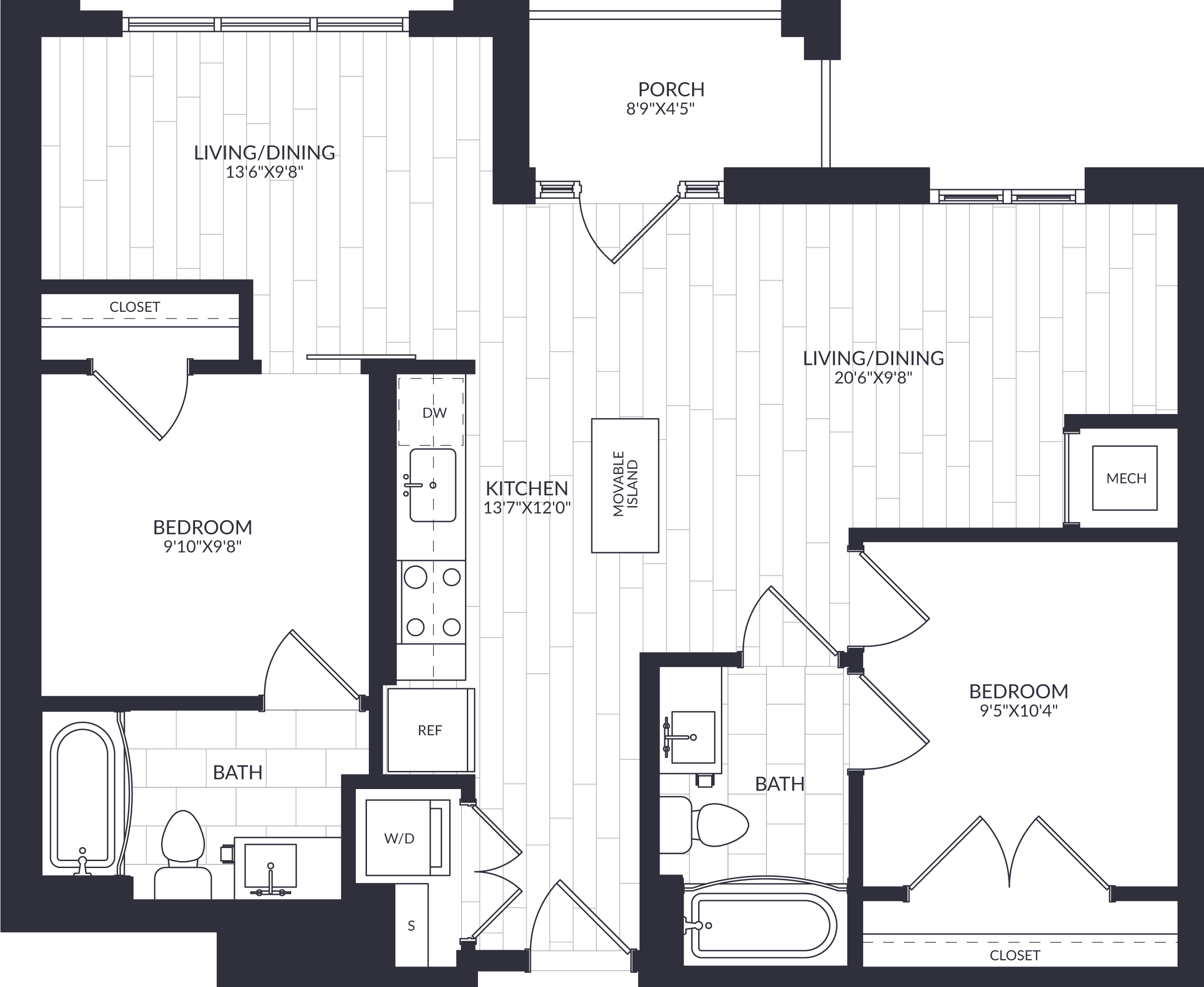 2 Bed/2 Bath-B2-3 LW ALT floor plan