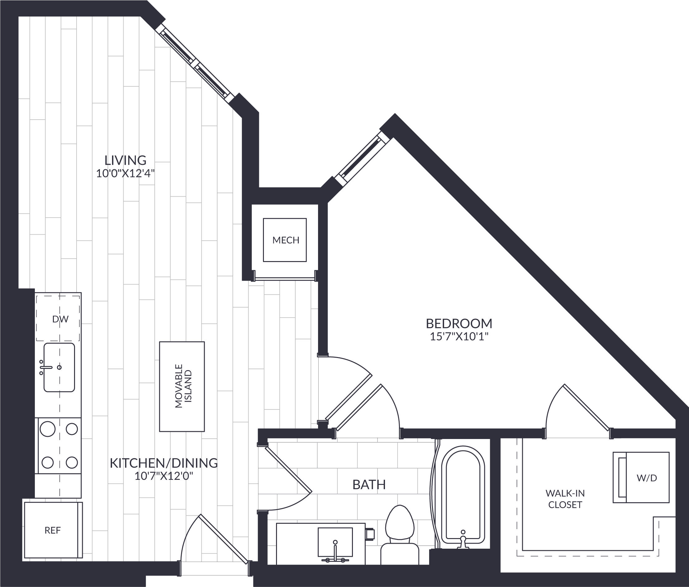 1 Bed/1 Bath-A1-3-2 floor plan