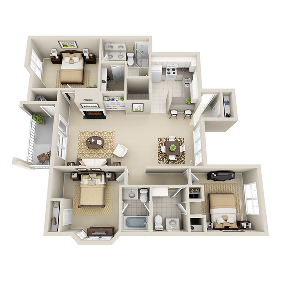 The Crowell I floor plan