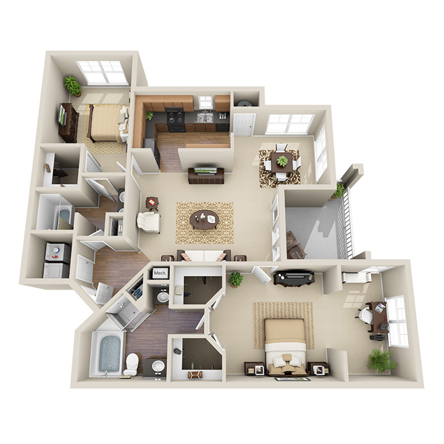 The Myers with Sunroom floor plan