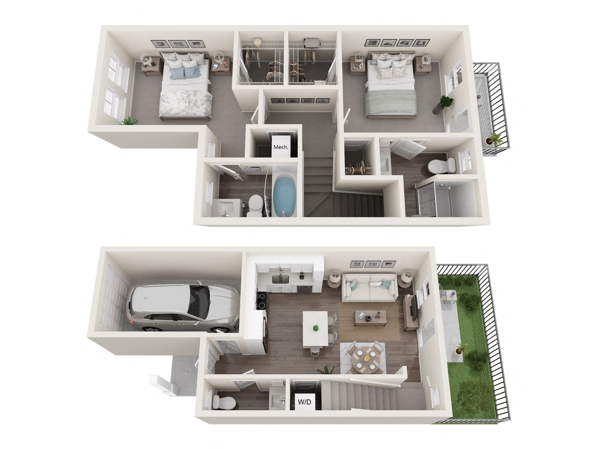 2x2.5 TH floor plan