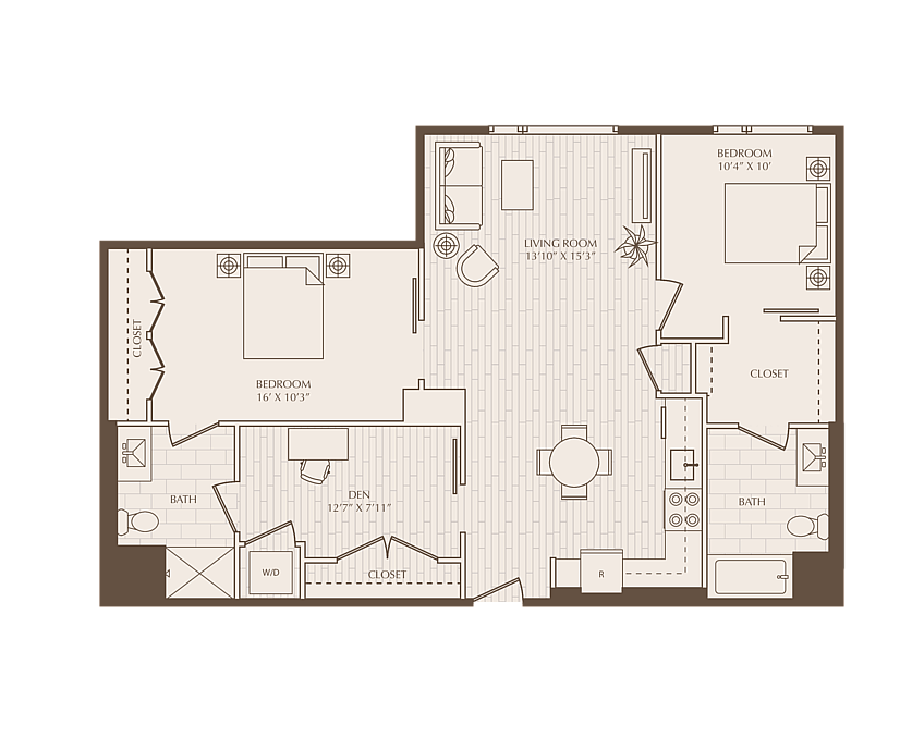 B18.Den.H floor plan