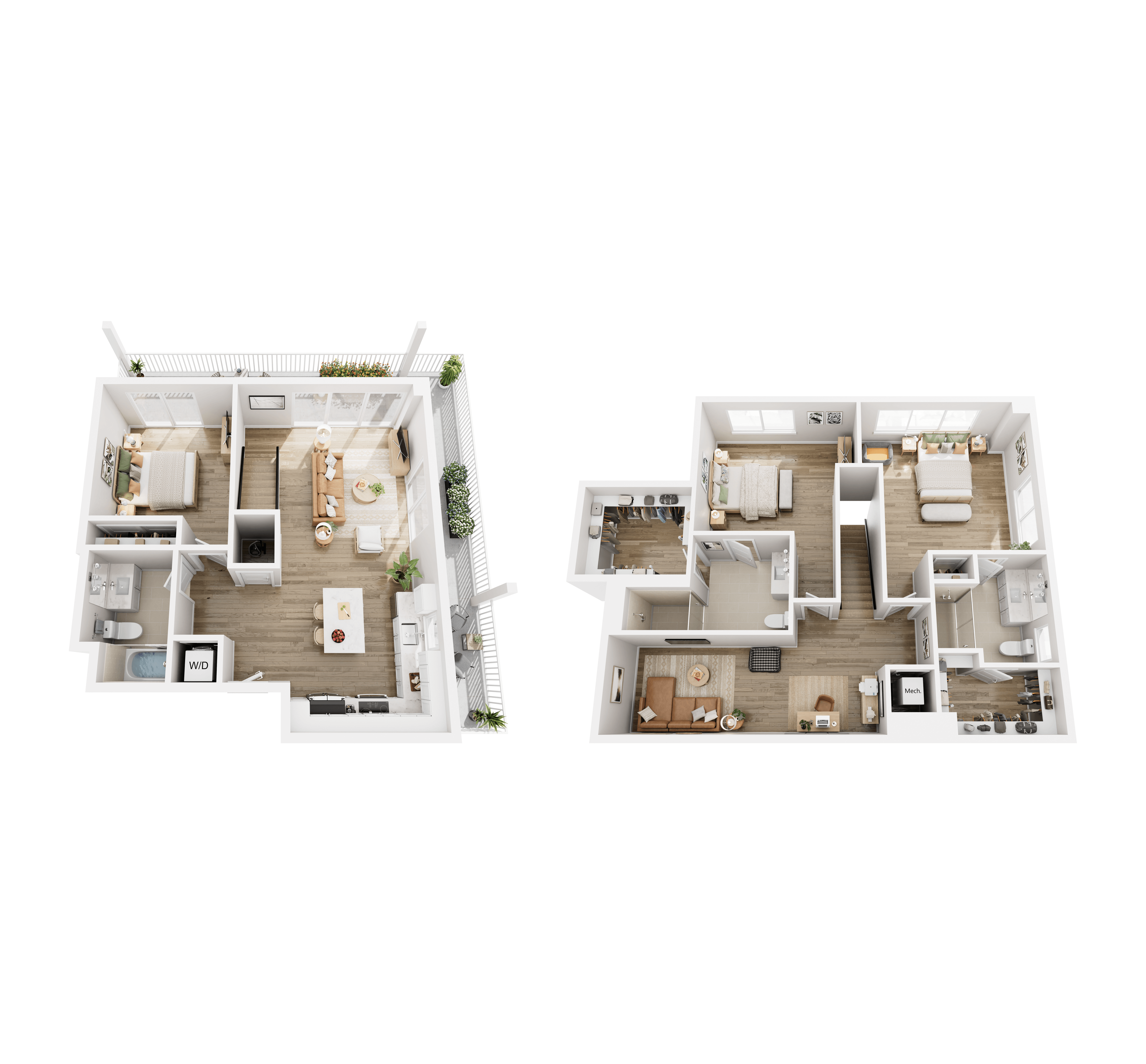 #420 - 3 bedroom floorplan layout with 3 bathrooms and 1746 square feet