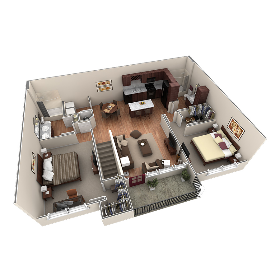 2 BR Grand Overlook floor plan