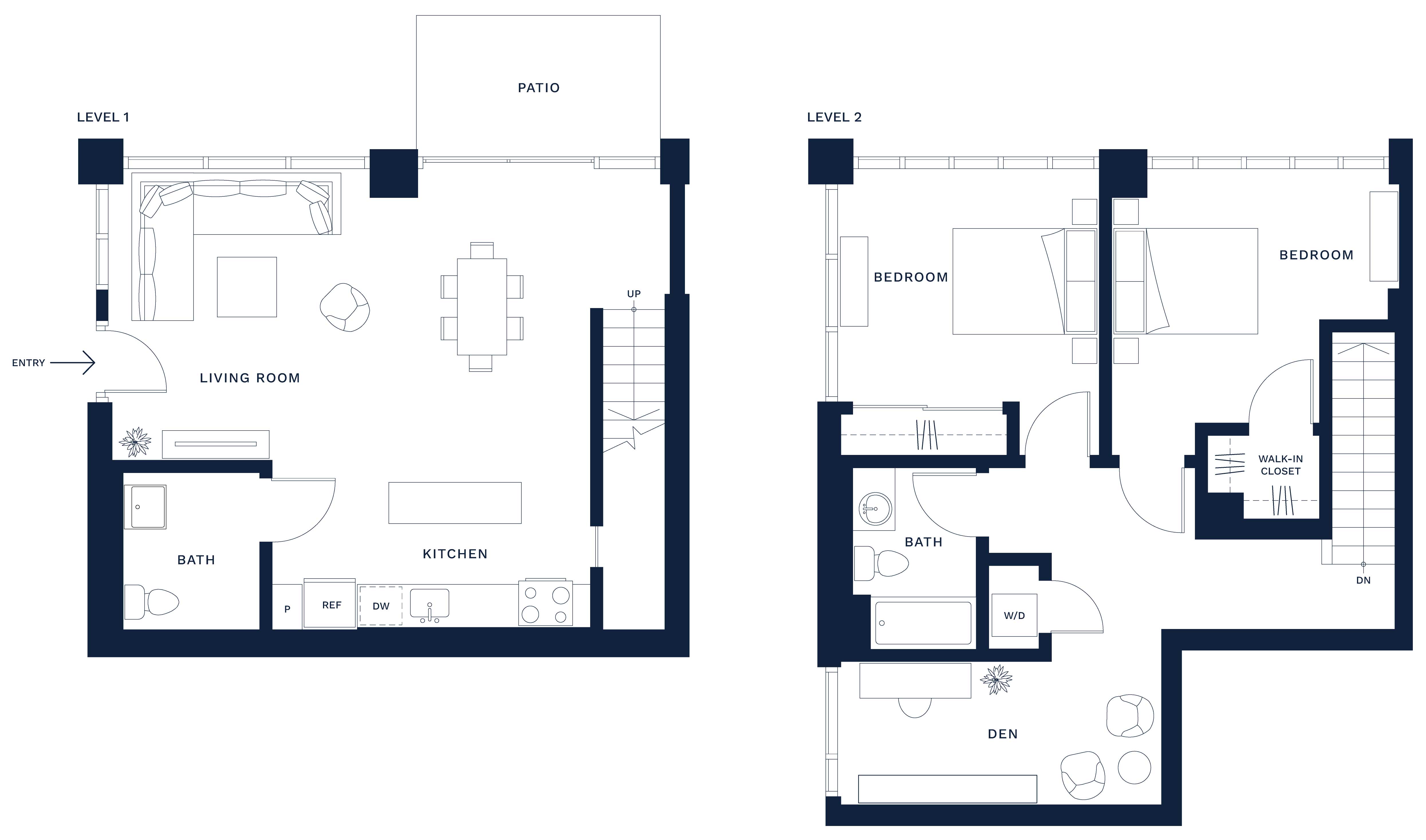 2 Bed/2 Bath L/W-2B floor plan