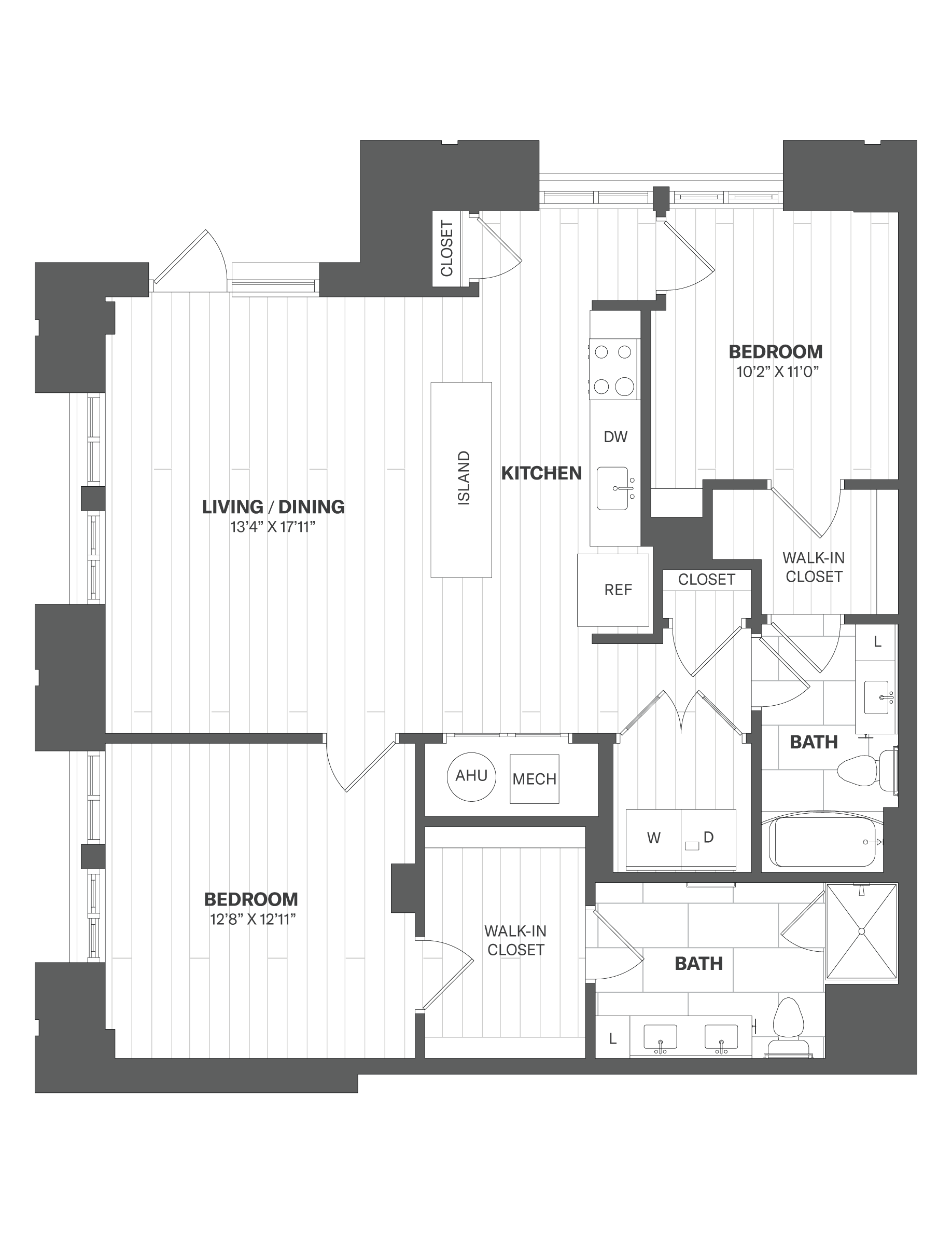 2K floor plan