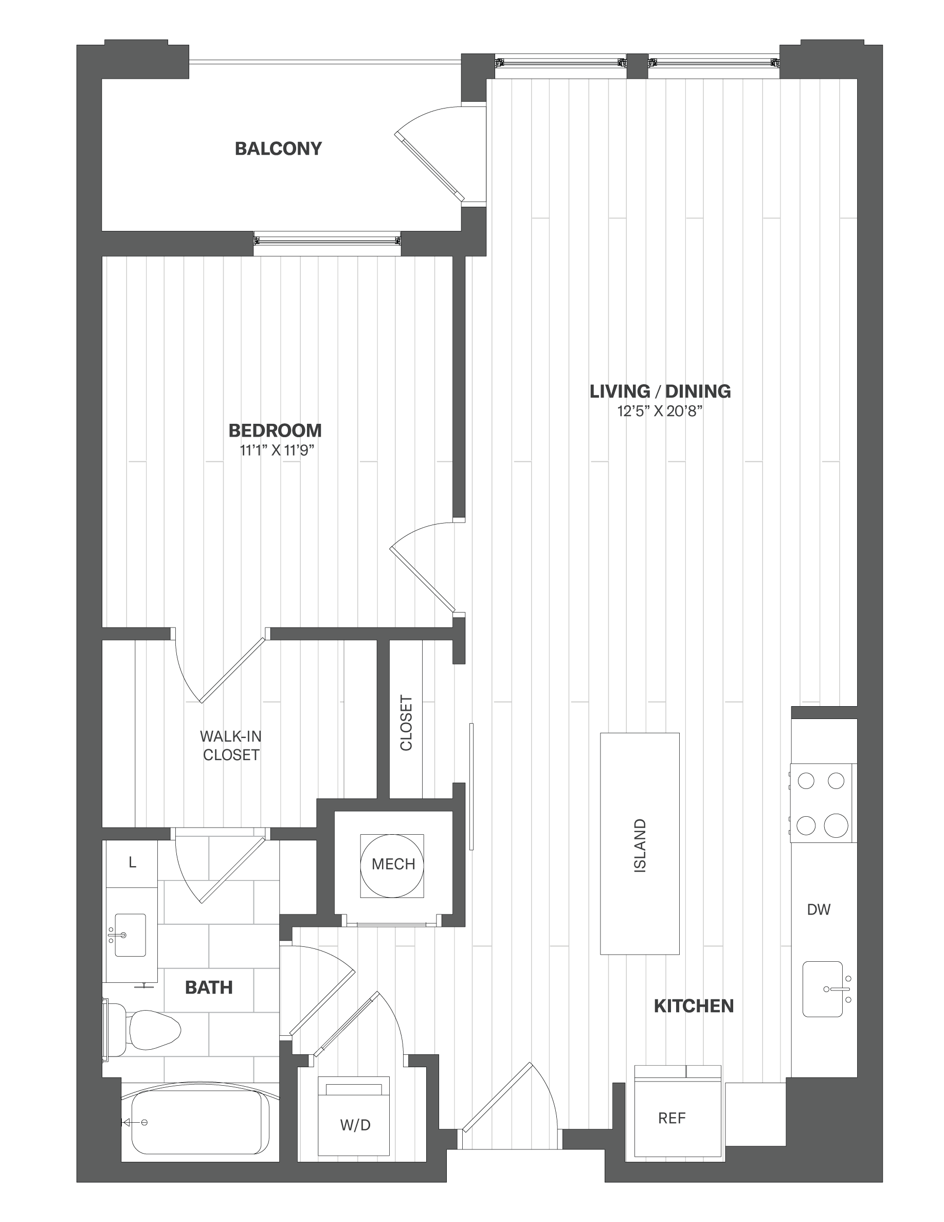 1B floor plan