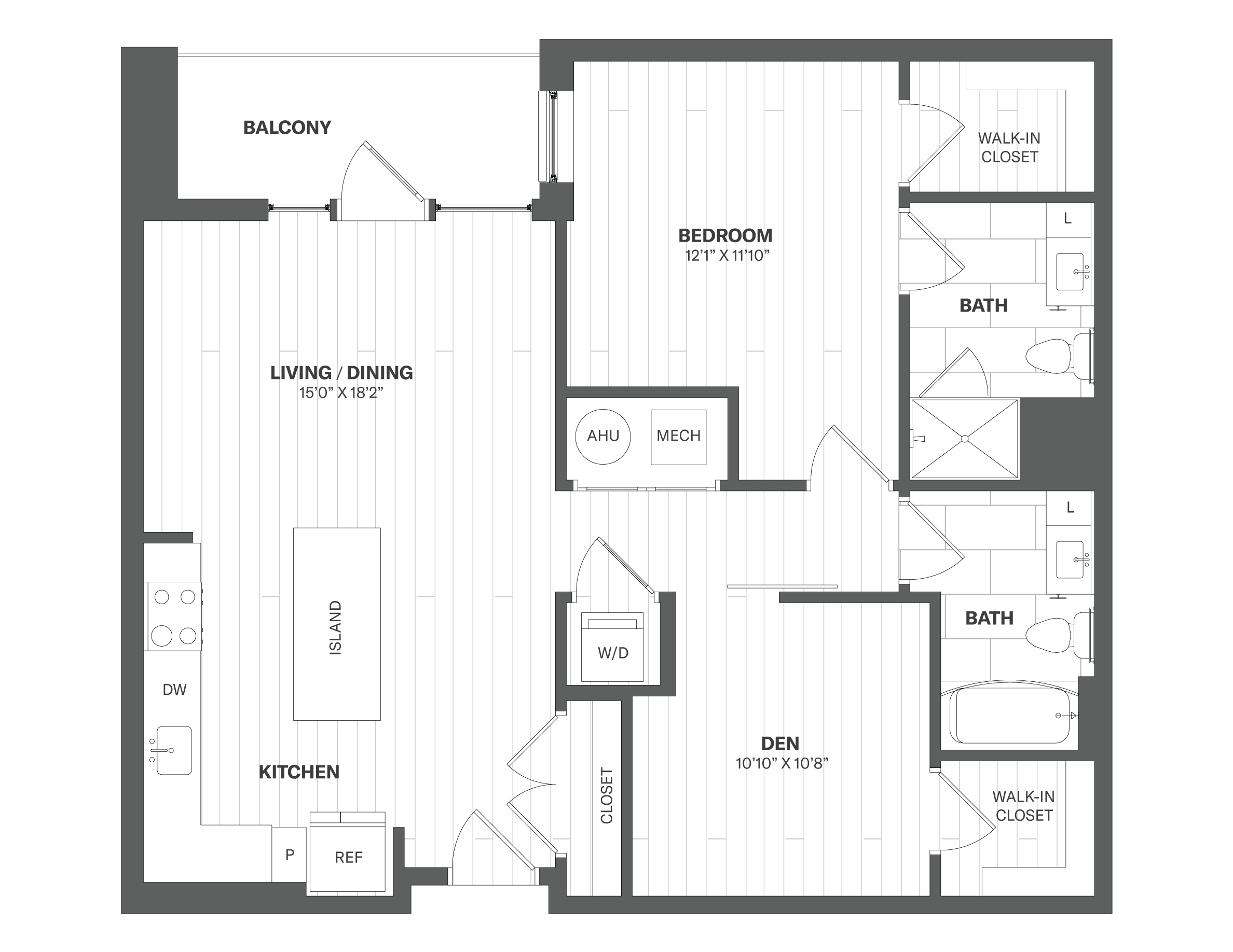 1G+Den floor plan