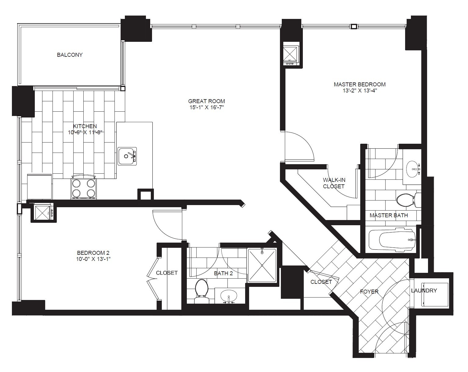 Unit 1309 floor plan