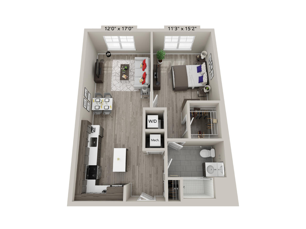 1 Bed/1 Bath-B11 floor plan