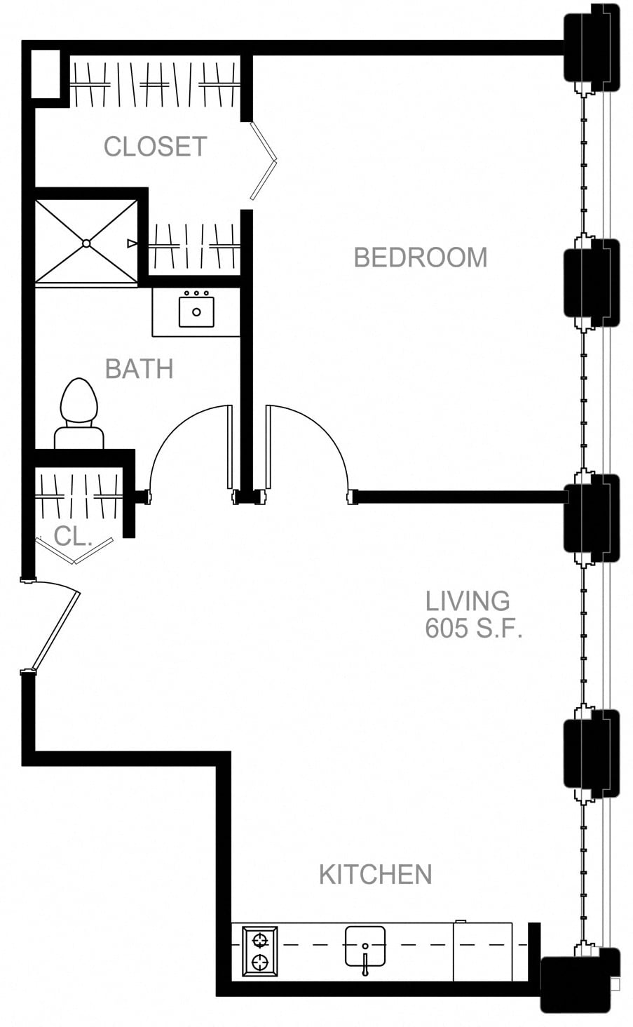 1 Bed/1 Bath-S A22 floor plan