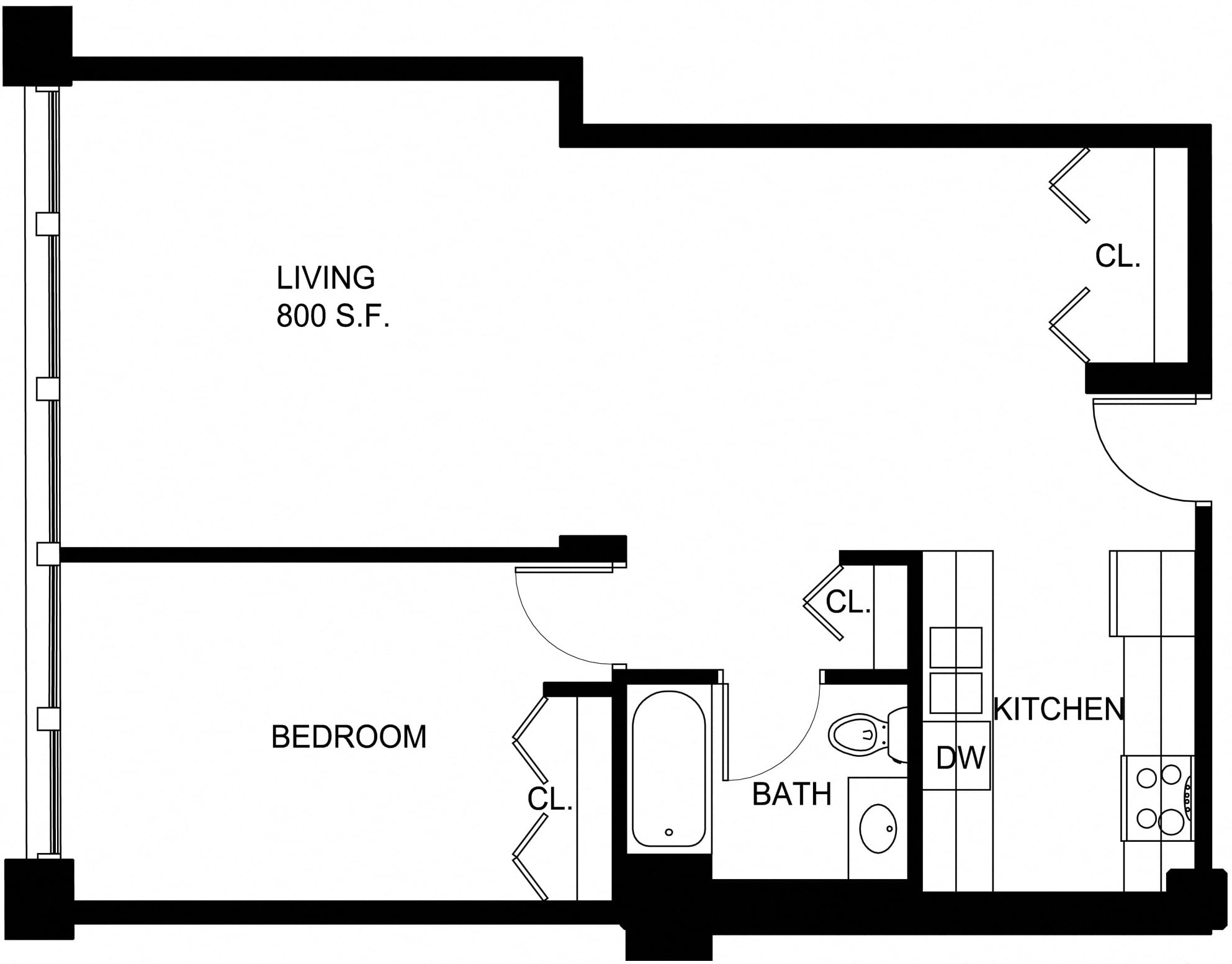 1 Bed/1 Bath-P A9 floor plan