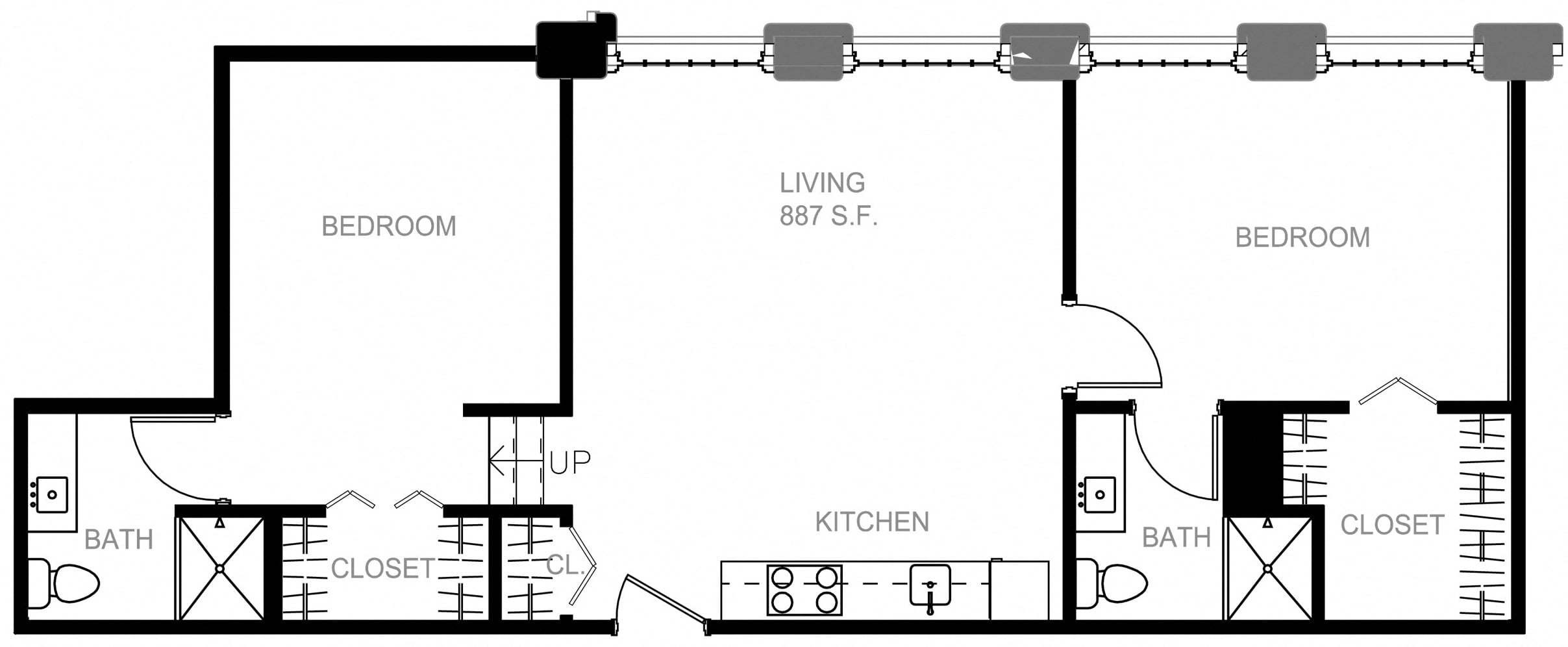 2 Bed/2 Bath-S B10 floor plan