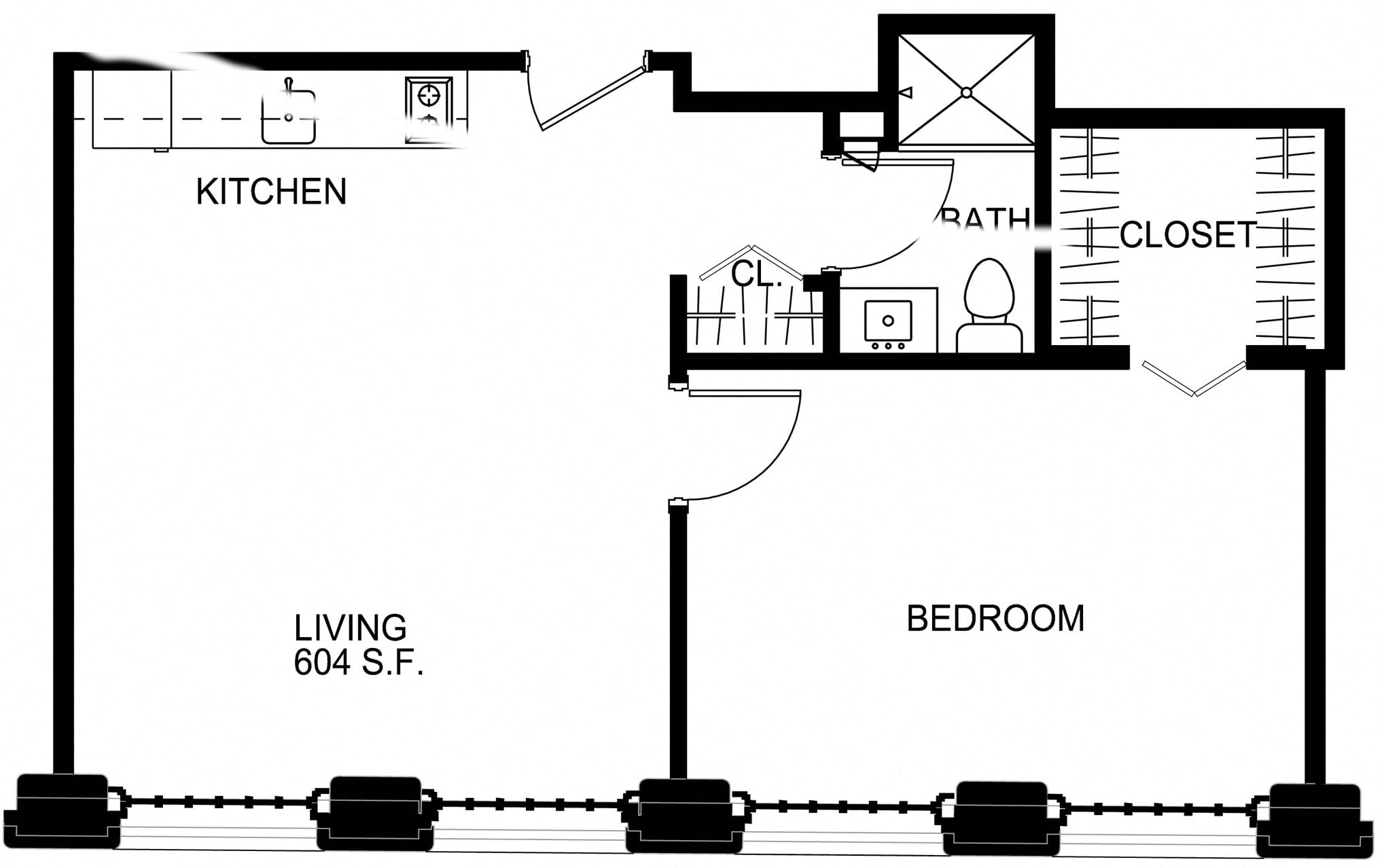 1 Bed/1 Bath-S A18-21 floor plan