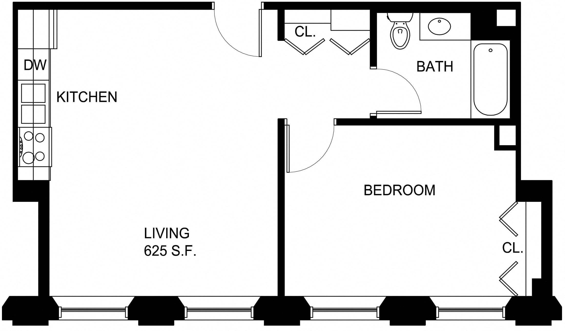 1 Bed/1 Bath-P A3 floor plan