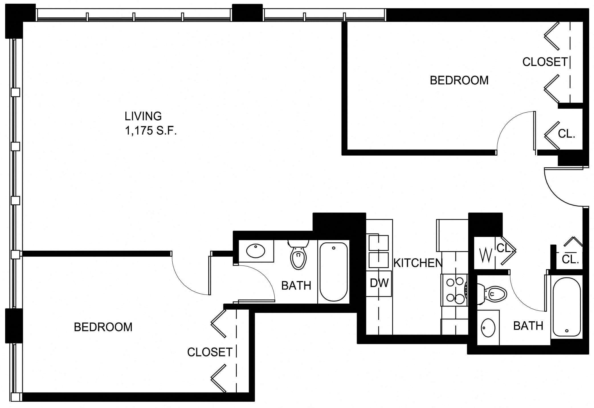 2 Bed/2 Bath-P B3 floor plan