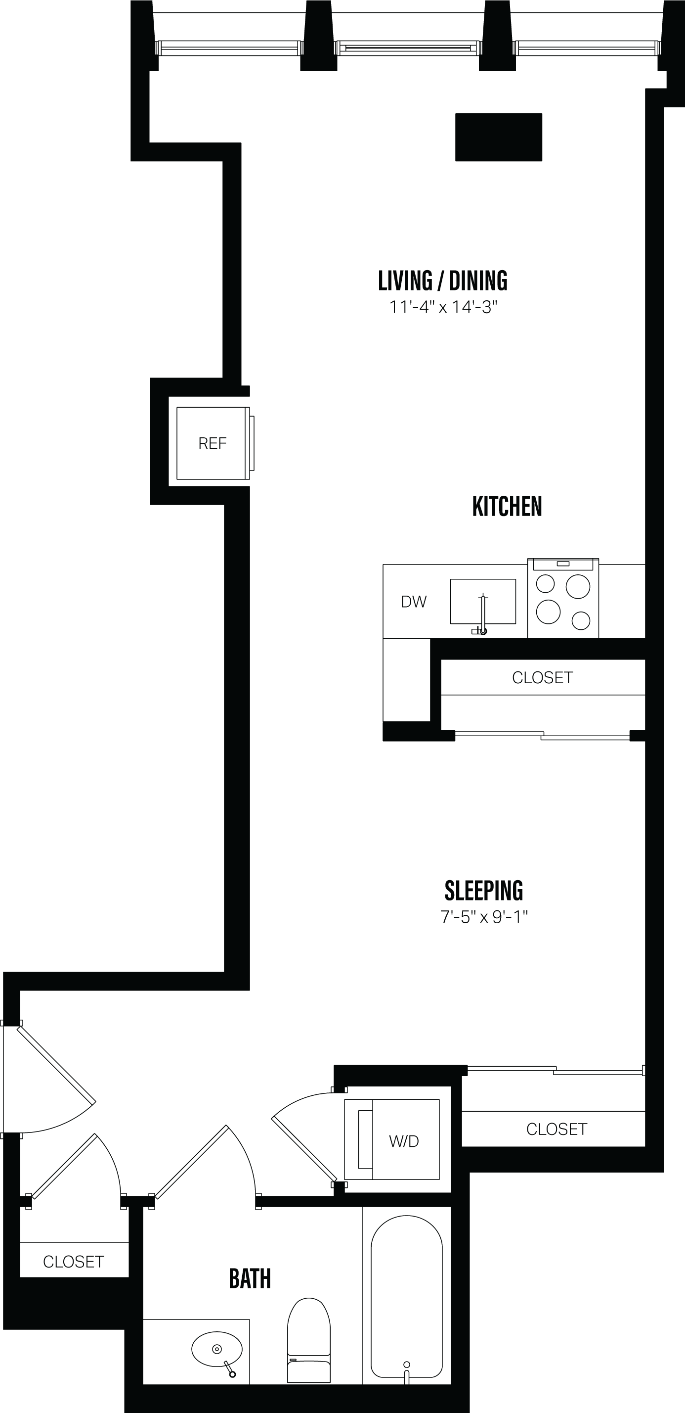 Studio-A1 floor plan