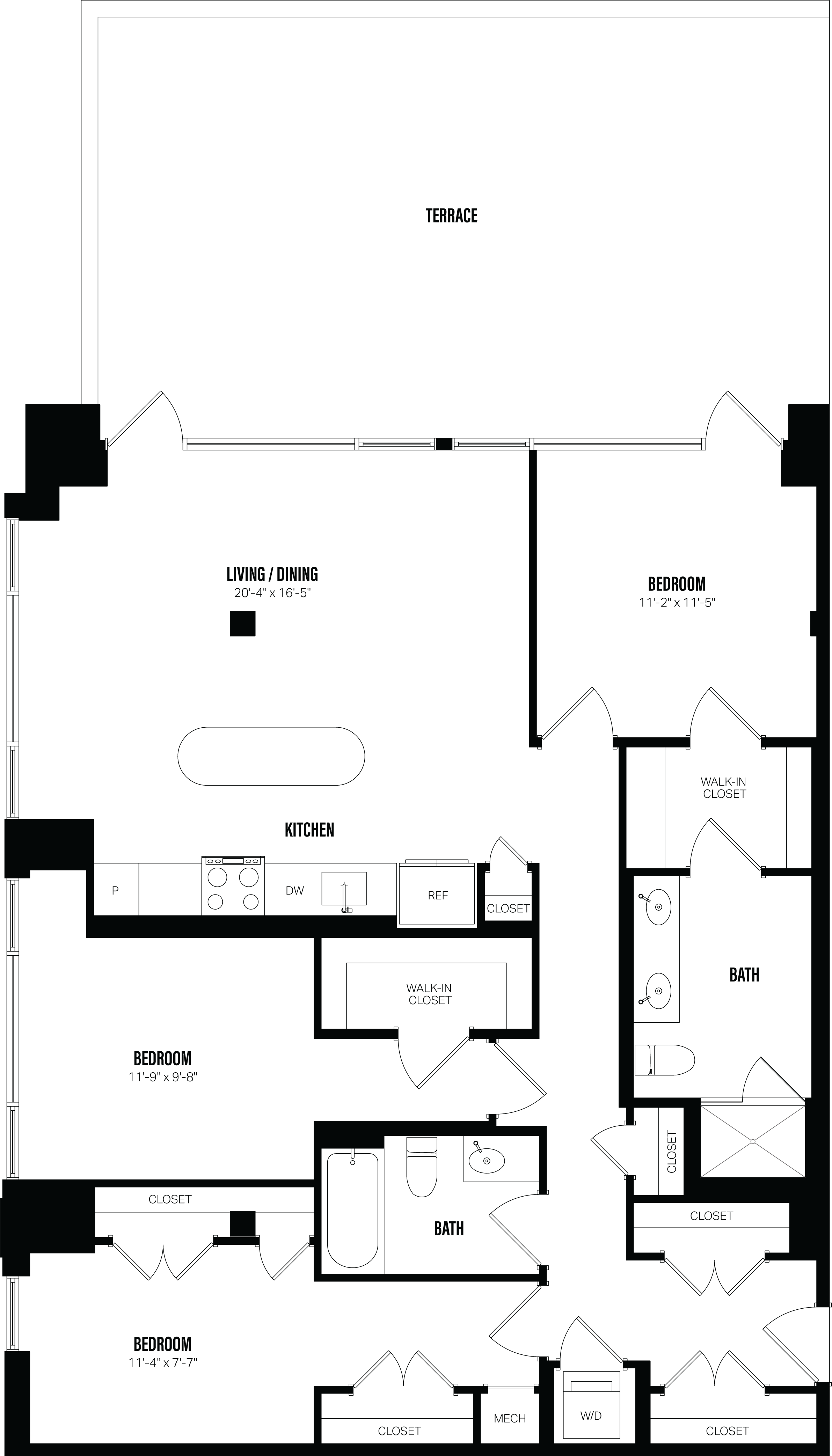 2 Bed/2 Bath Den-G1 floor plan
