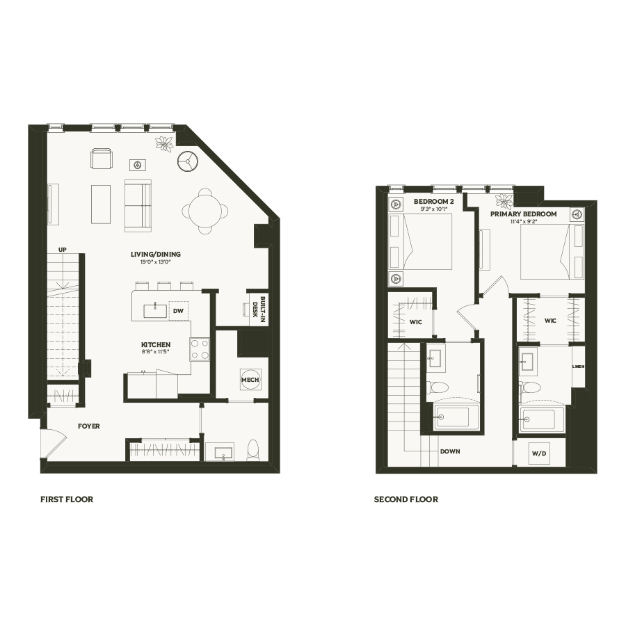 TH -2 floor plan