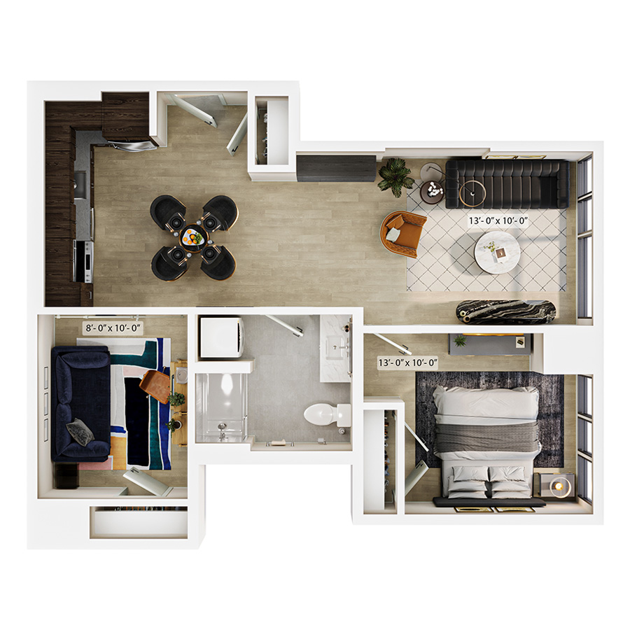 1 Bed/1 Bath-A3 floor plan