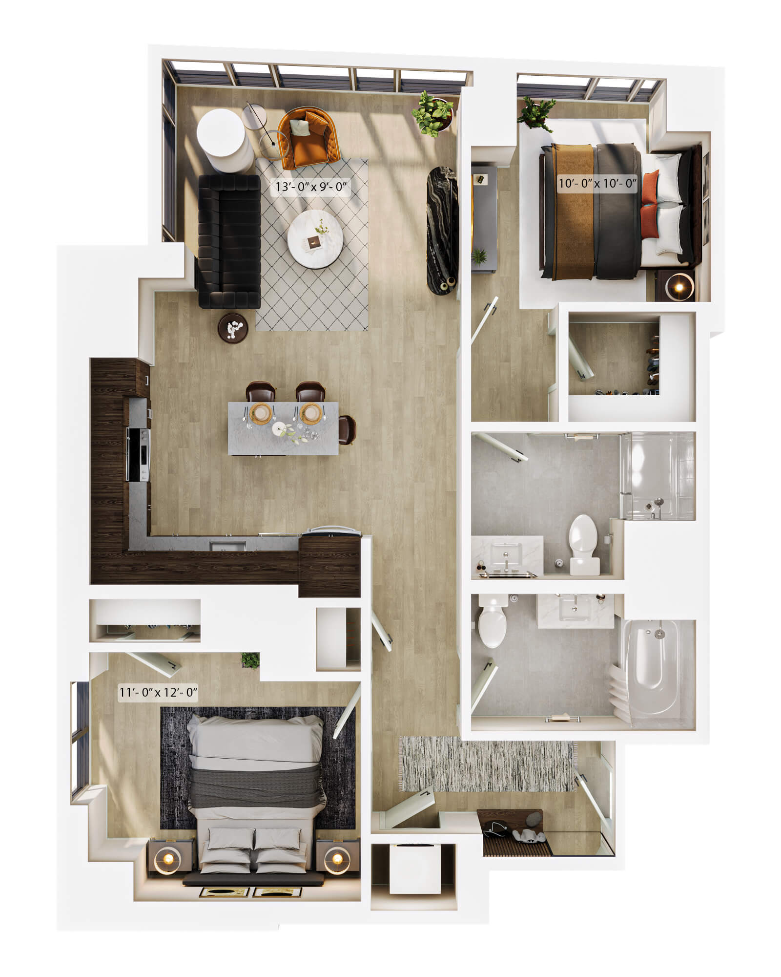 2 Bed/2 Bath-B6 floor plan