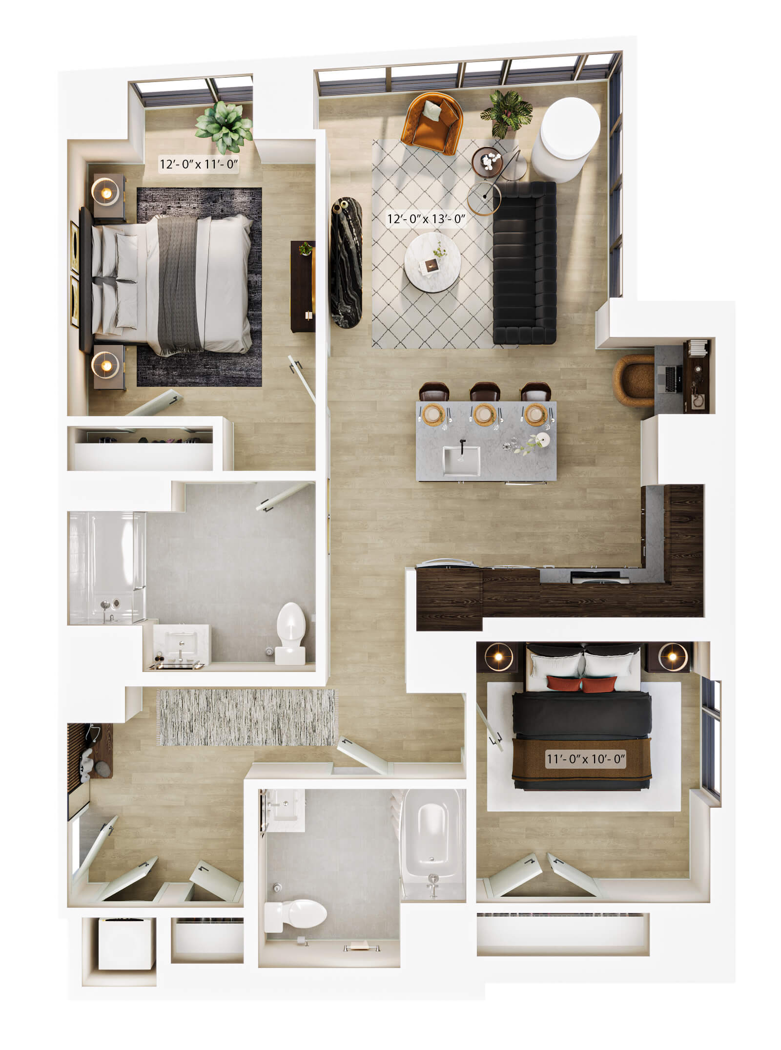 2 Bed/2 Bath-B9 ADA floor plan