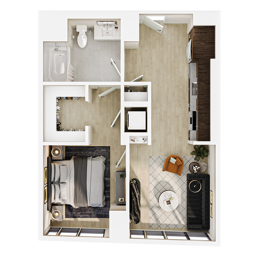 1 Bed/1 Bath-A9 floor plan