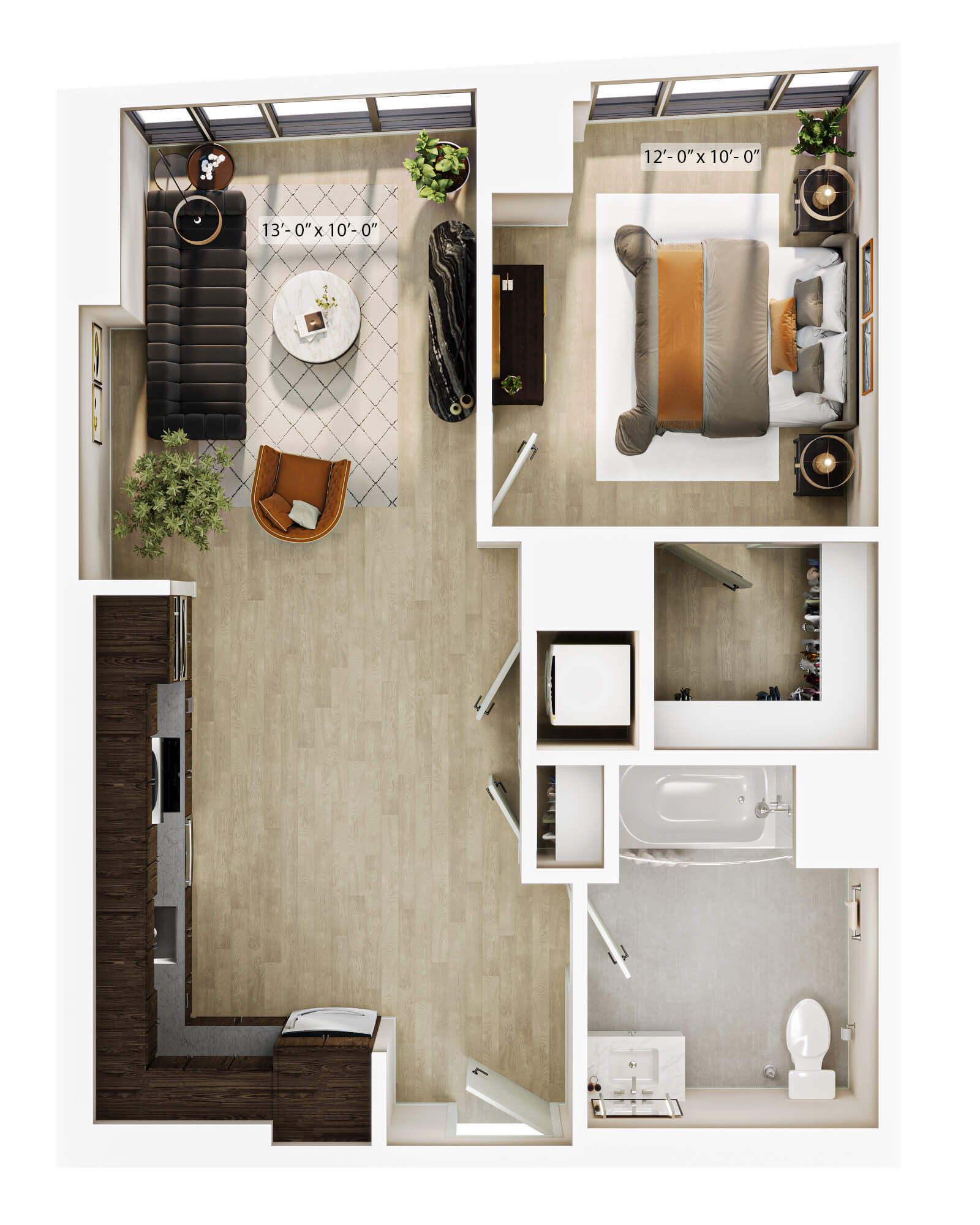 1 Bed/1 Bath-A7 ADA floor plan