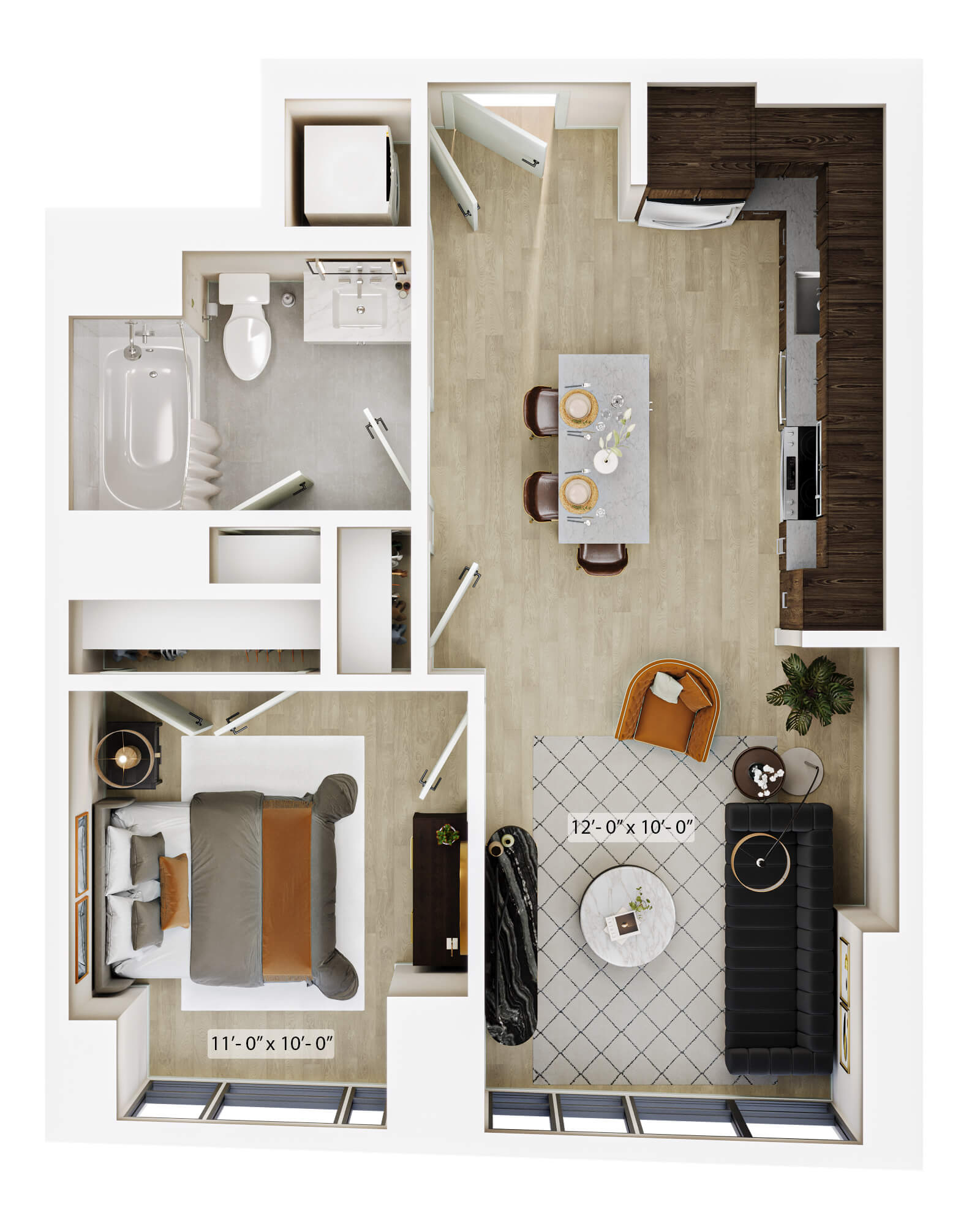1 Bed/1 Bath-A8 floor plan