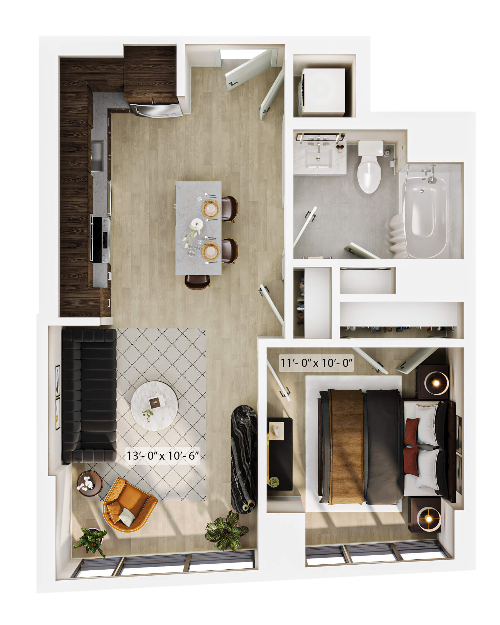 1 Bed/1 Bath-A2 floor plan