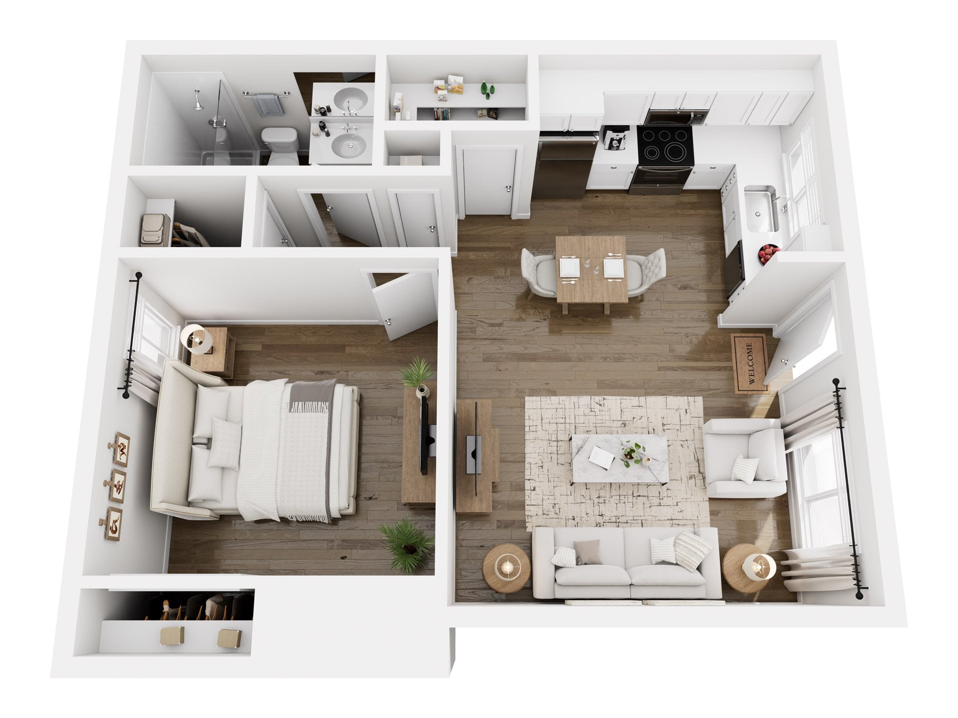 1 Bed floor plan