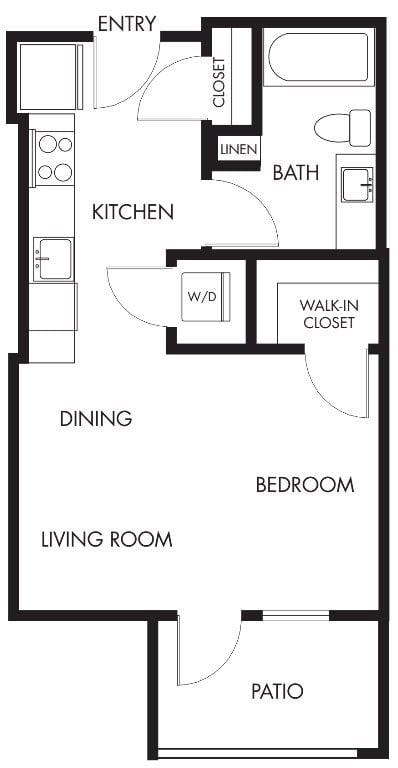 Studio Podium - 410 floor plan