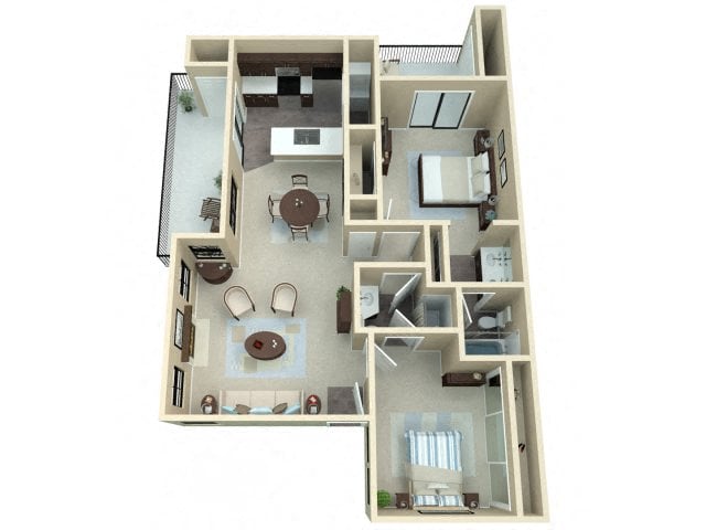 2 Bedroom floor plan