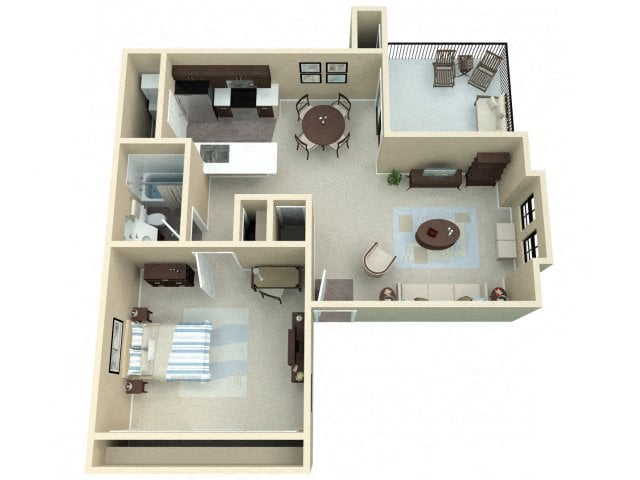 1 Bedroom floor plan