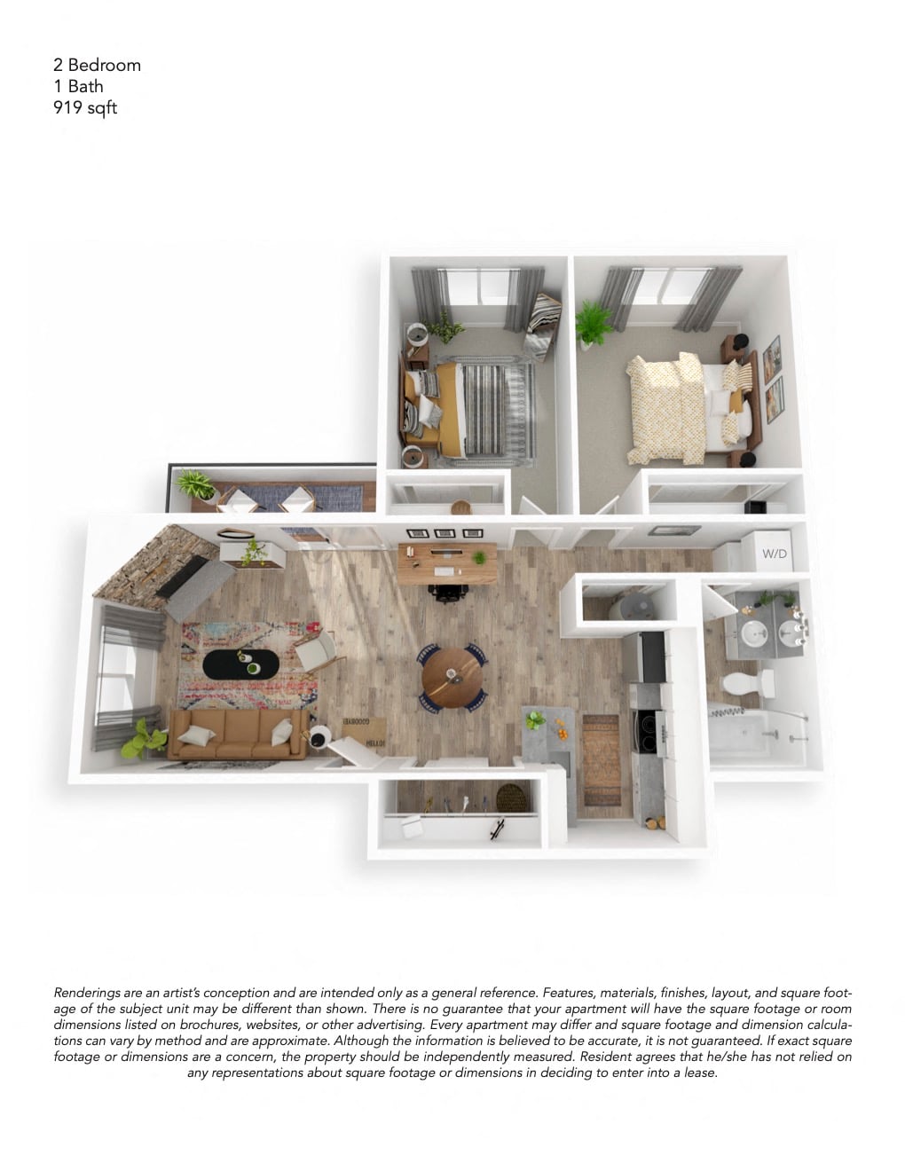 2x1 floor plan