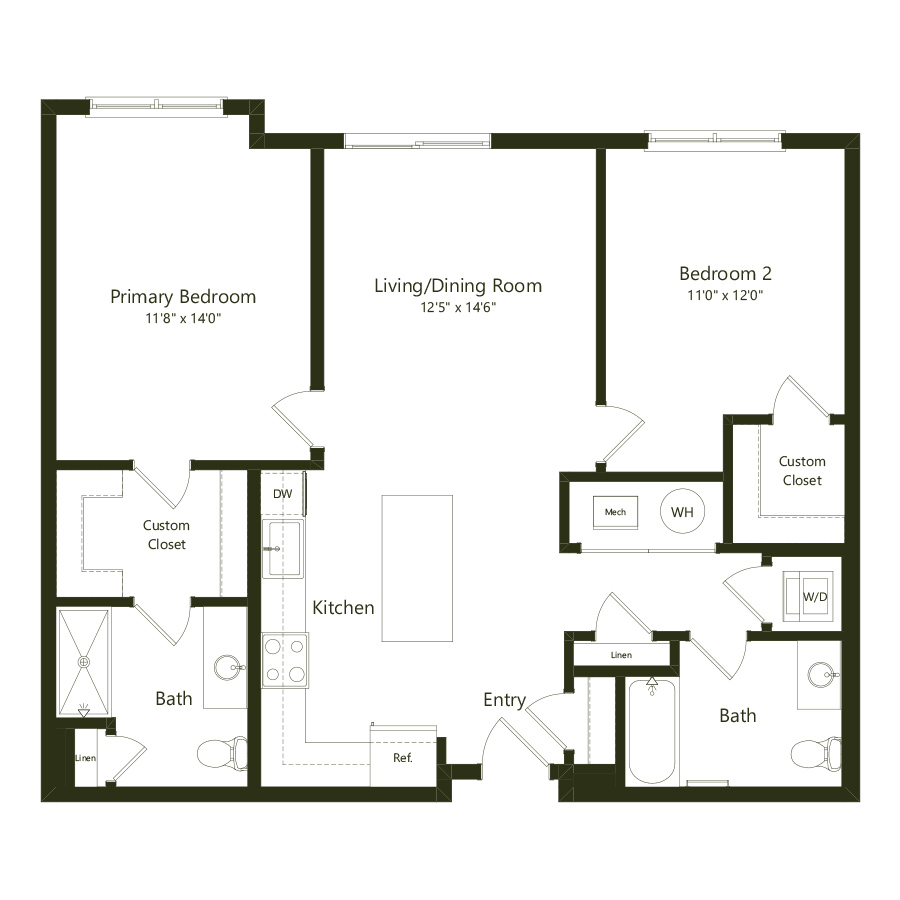 B08 - 2x2 floor plan