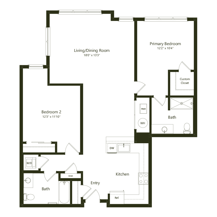 B10 - 2x2 floor plan
