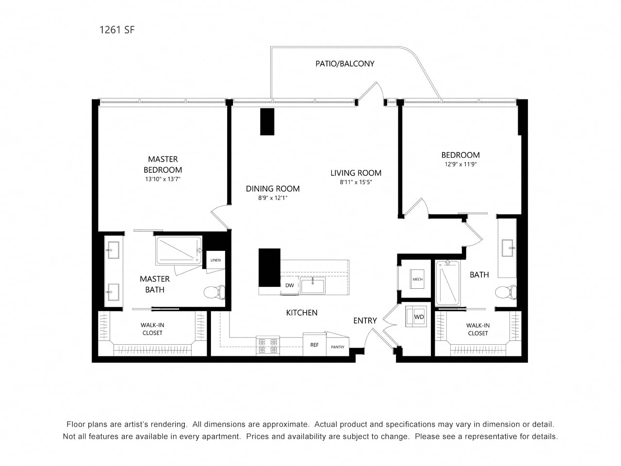 2 Bedroom B floor plan