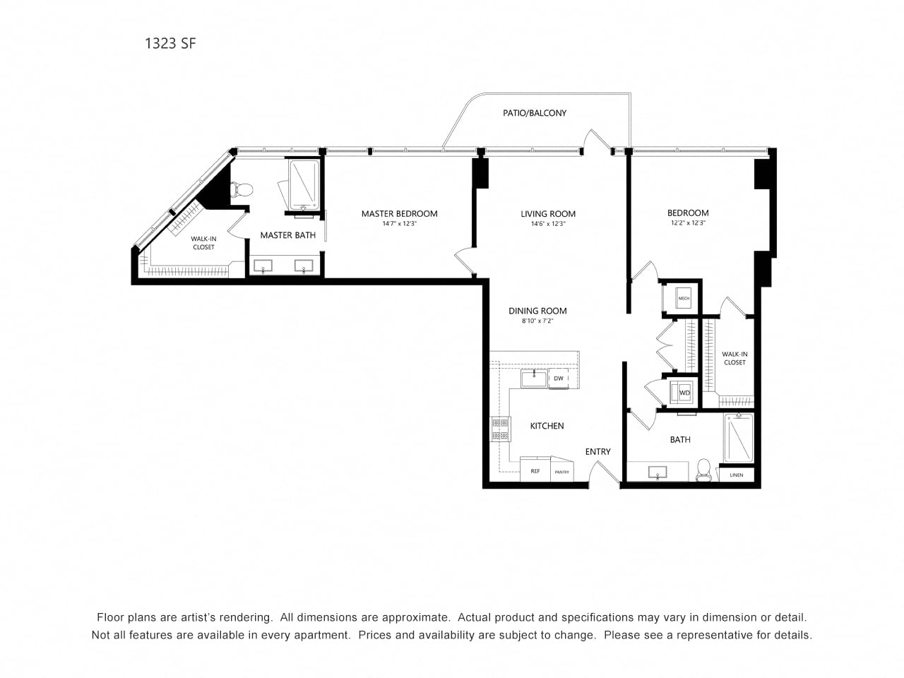 2 Bedroom D floor plan
