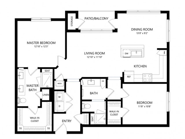 B2A floor plan