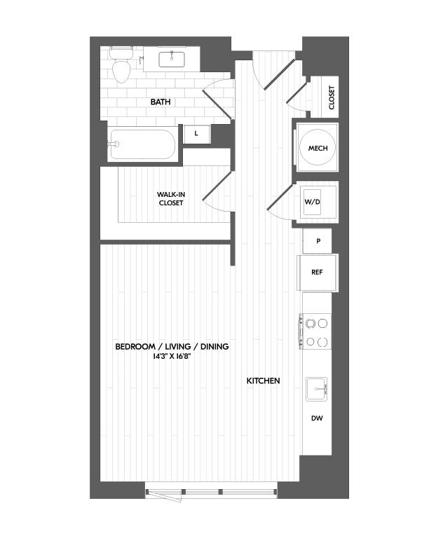 Studio-0C floor plan