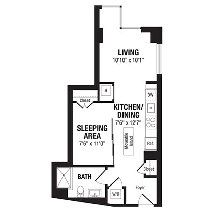 Studio-S4 floor plan