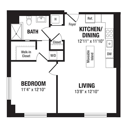 1 Bed/1 Bath-A11 floor plan