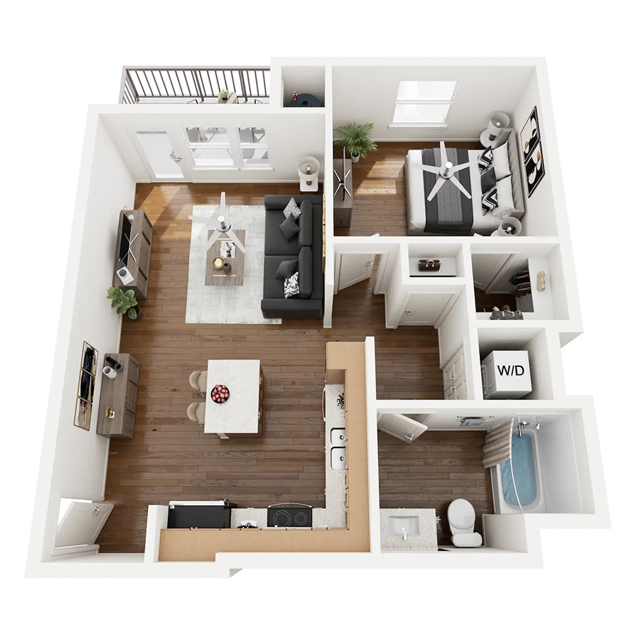 Signature 1 Bedroom floor plan