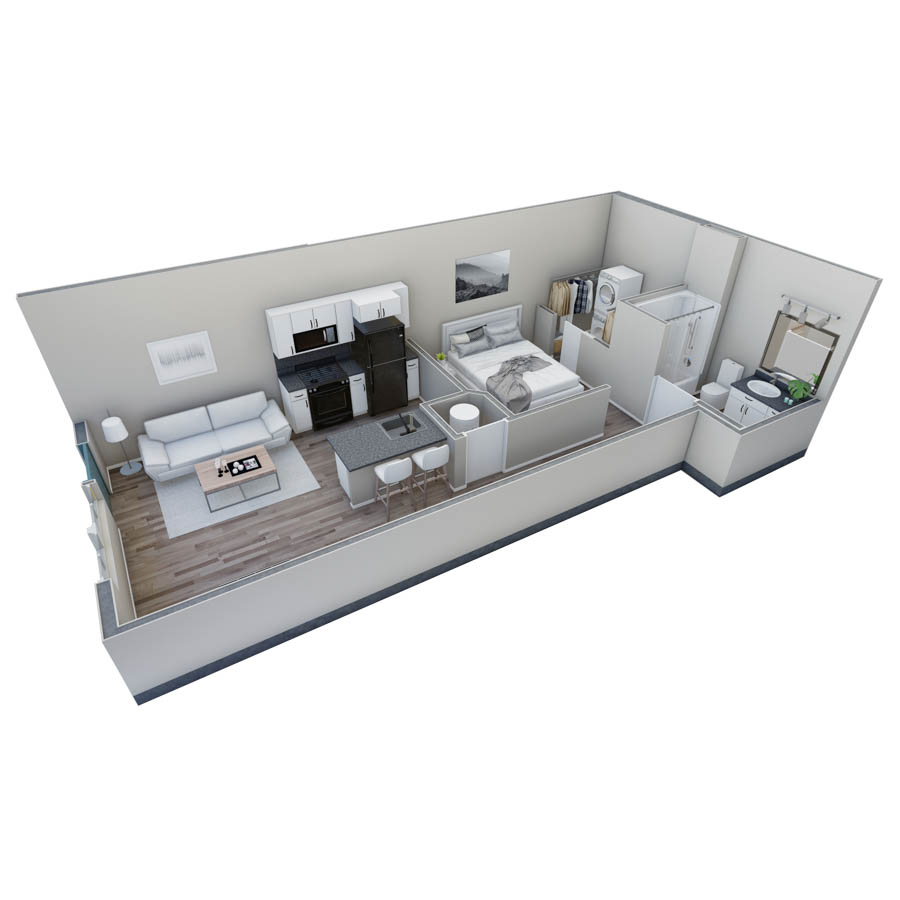 Studio Horizon Courtyard floor plan