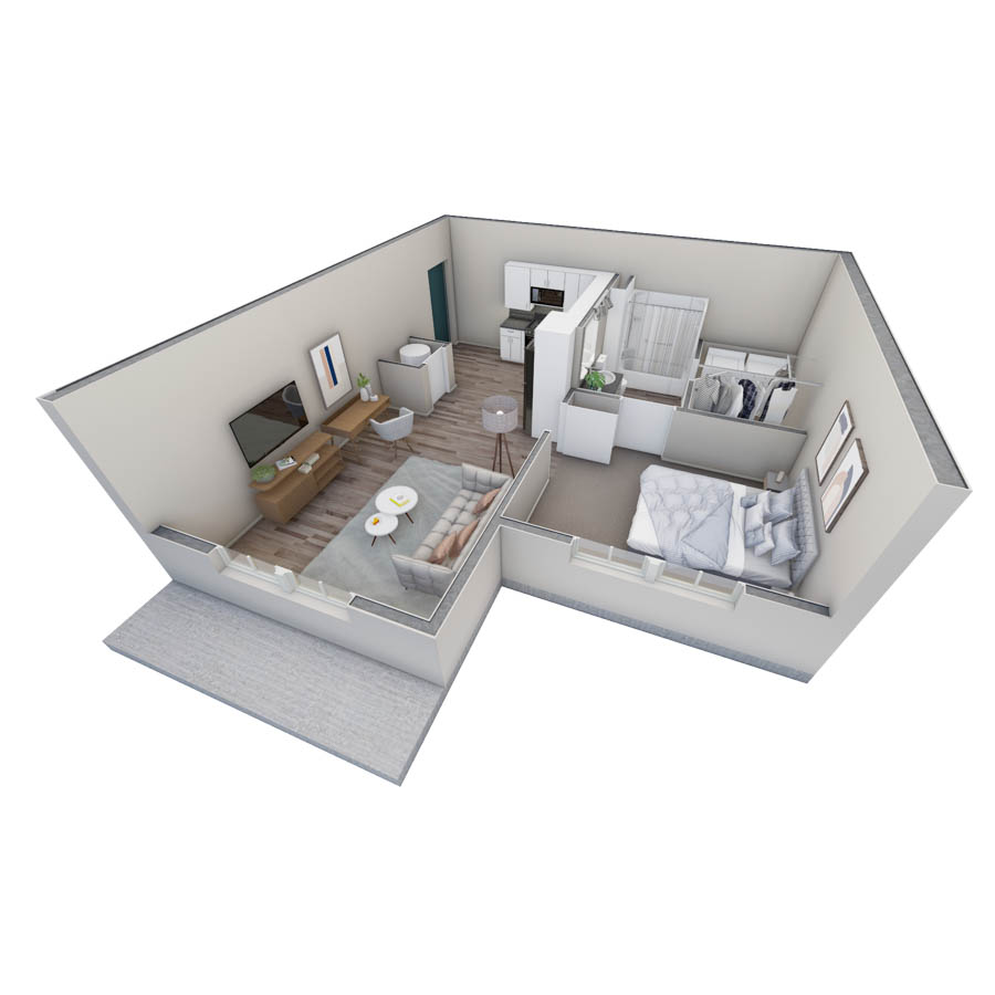 1 BR Horizon Overlook floor plan