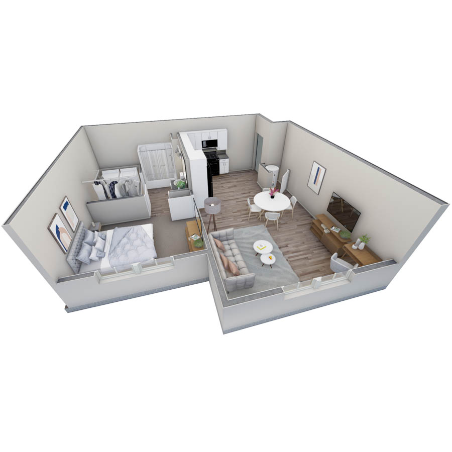 1 BR Retreat Overlook floor plan