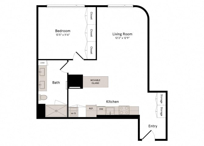 1B.5 floor plan